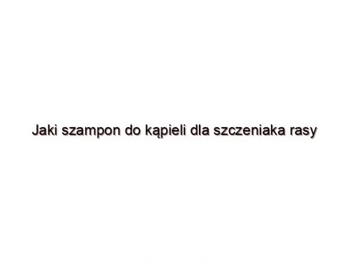 Jaki szampon do kąpieli dla szczeniaka rasy Dobermann